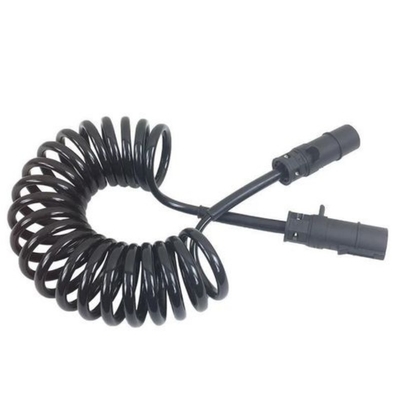 Cabo de núcleo de nylon 7 para luzes de estacionamento de caminhões e reboques ABS Cordão espiral de energia elétrica 12V
